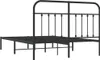 vidaXL Bettgestell mit Kopfteil Metall Schwarz 140x200 cm - Produktbild-Vorschau 9