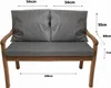 Coussins pour banc de jardin Gris, Assise 100x60x7 + Voir les images du produit 3