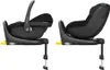 Two views of a black Maxi-Cosi car seat base with ISOFIX connectors, shown against a white background. Produktbild-Vorschau