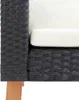 vidaXL 2-Sitzer-Gartensofa mit Auflagen Poly Rattan Schwarz Produktbild-Vorschau 10