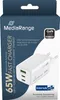 MediaRange Ladegerät 65W 3-Port 1x USB-A/2x USB-C GaN, weiß Produktbild-Vorschau 1