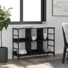 vidaXL Sideboard Schwarz 102x32x73,5 cm Holzwerkstoff Produktbild-Vorschau 1