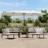vidaXL Ombrellone doppio bianco sabbia 449x265 cm Anteprima dell’immagine prodotto 2
