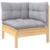 vidaXL 8-tlg. Garten-Lounge-Set mit Grauen Kissen Kiefer Produktbild-Vorschau 5