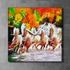 Coloray Uhr auf Leinwand 30x30 cm Wand Uhr Dekoration Produktbild-Vorschau 2
