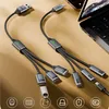 INF Type-C 3-in-1 adapterkabel – aluminium gevlochte USB-C Productafbeelding-voorbeeld 2