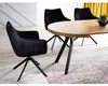 Chaise pivotante en velours - Noir - Pieds en métal noir - Voir les images du produit 4