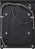 The back of a washing machine, showing hoses and connections. Voir les images du produit