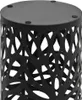 vidaXL Stojan na deštníky Leaf Motif Steel Black Náhled obrázku produktu 3