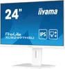 A white monitor with a blue background displaying product information. Anteprima dell’immagine prodotto