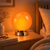 Orange Tischlampe aus Glas, Kugellampe Ø 15 cm, 3 Produktbild-Vorschau 2