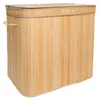 Relaxdays Wäschekorb mit Deckel, Bambus, 150 l, 3 Fächer, Produktbild-Vorschau 10