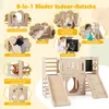 COSTWAY 8-in-1 Kinder Rutsche mit Klettergerüst, Indoor Produktbild-Vorschau 4