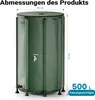 Wiltec Faltbare Regentonne 500 l mit Deckel, Regenfass aus Produktbild-Vorschau 3