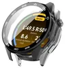 A close-up, angled view of a smartwatch with a protective case and screen protector. Produktbild-Vorschau