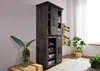MASSIVMOEBEL24 Schrank Mango 80x45x175 grau lackiert Produktbild-Vorschau 2