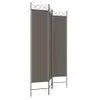 A three-panel room divider with a dark gray fabric and a black metal frame. Voir les images du produit