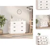 vidaXL Sideboard Weiß 100x40x75 cm Massivholz Kiefer -  Produktbild-Vorschau 1