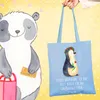 Mr. & Mrs. Panda Uni Tasche Pinguin Blumen - Sky Blue - Produktbild-Vorschau 2
