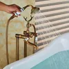 Freistehende Retro-Badewannenarmatur FLORINA altgold Produktbild-Vorschau 3