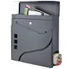 A dark gray mailbox with a newspaper slot and a curved front panel. Produktbild-Vorschau