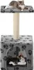 vidaXL Škrabadlo pre mačky Sisal 55 cm Grey Paw Print Náhľad obrázku produktu 2