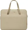 A beige laptop bag with handles is shown against a white background. Náhľad obrázku produktu