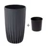 HowHomely Blumentopf Rund 42 cm Höhe, Pflanzkübel, Antrazit Produktbild-Vorschau 4