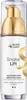 A product shot of a skincare serum bottle with a gold pump dispenser and a gold snake design on the label. Produktbild-Vorschau