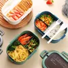 Obědový box se 3 přihrádkami pro děti a dospělé, nádoba na Náhled obrázku produktu 2