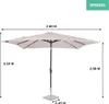 Vonroc Sonnenschirm Rosolina 280x280cm - Kippbarer Produktbild-Vorschau 2