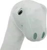 Close-up of a light blue plush dinosaur toy's head and neck. Produktbild-Vorschau