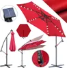 Ombrellone Izrielar 3 m rosso con illuminazione a LED, Anteprima dell’immagine prodotto 14