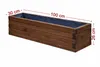Fioriera in legno da 100 cm – Fioriera per balcone e Anteprima dell’immagine prodotto 2