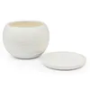 A white ceramic planter with a textured finish and a matching saucer, isolated on a white background. Náhled obrázku produktu