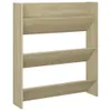 vidaXL Ścienna szafka na buty dąb sonoma 80x18x90 cm Podgląd zdjęcia produktu 12