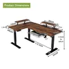 Radlove 160cm L-desk regolabile elettricamente in altezza, Anteprima dell’immagine prodotto 2