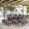 vidaXL 5-tlg. Sofagarnitur in L-Form mit Kissen Poly Rattan Produktbild-Vorschau 2
