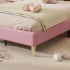 Postel Merax 90x200 cm s čalouněnou čelní stranou z PU, Náhled obrázku produktu 7