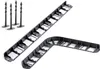 A set of black plastic lawn edging pieces and stakes on a white background. Náhľad obrázku produktu
