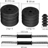 Yaheetech 2er Set Kurzhantel 15 kg verstellbar, 8 Scheiben, Produktbild-Vorschau 3
