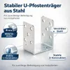Aqbau 6er Set U-Pfostenträger zum Aufschrauben 50 mm – Produktbild-Vorschau 5