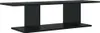 A black TV stand with an open middle section, shown against a white background. Náhľad obrázku produktu