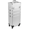 Kosmetikkoffer auf Rollen Aluminium Silber 70L Make-up Produktbild-Vorschau 2