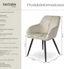 Esszimmerstuhl Marilyn gepolstert, in Samtoptik 58 x 62 x Produktbild-Vorschau 5