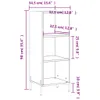 vidaXL Kredens biały 34,5x32,5x90 cm Materiał Podgląd zdjęcia produktu 8