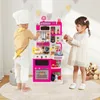 COSTWAY Kinderküche, Spielküche mit 95 Zubehör, Licht, Produktbild-Vorschau 2