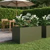 vidaXL Jardinière d'extérieur, vert olive, 100 x 50 x 50 cm Voir les images du produit 2