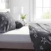 Mikrofaser Bettwäsche Set 135x200cm Weiß Grau Sterne Produktbild-Vorschau 3