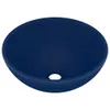 vidaXL Lavabo rotondo blu scuro opaco 32,5x14 cm in Anteprima dell’immagine prodotto 6